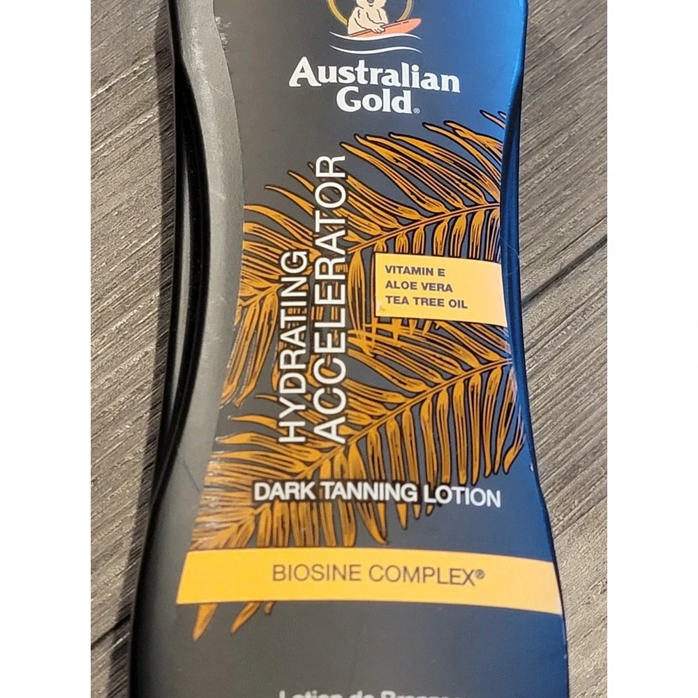 Australian Gold‎ Hydrating Accelerator Dark Tanning Lotion Biosine Complex 8 oz